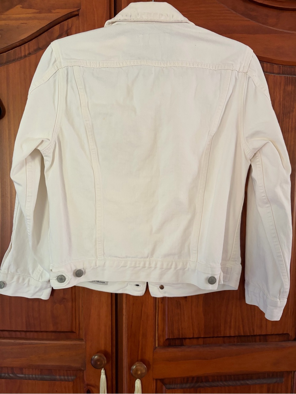 Lucky Brand Tomboy Trucker White Denim Jacket Medium - Picture 4 of 6